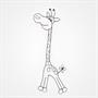 dřevěná postýlka žirafa - bílá