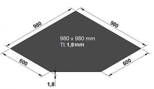 Plech G2 - 980x980 mm